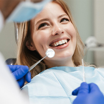 A patient about to receive cosmetic dental bonding in Hampton