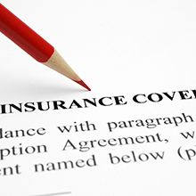 close-up of dental insurance paperwork
