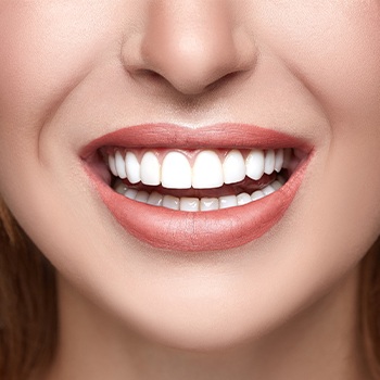 Closeup of healthy teeth and gums