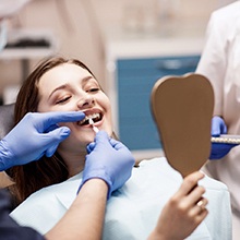 a patient undergoing cosmetic dentistry in Hampton