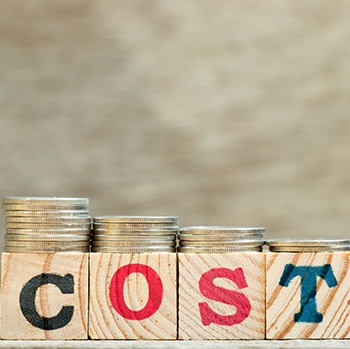 Cost written on wooden blocks